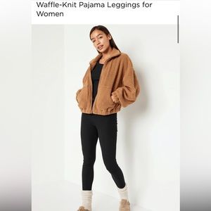 Black waffle old navy pajama set